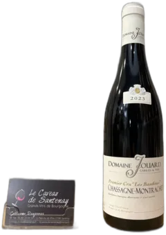 vue du vin Chassagne-Montrachet 1er Cru les Baudines Blanc 2023 g & p Jouard