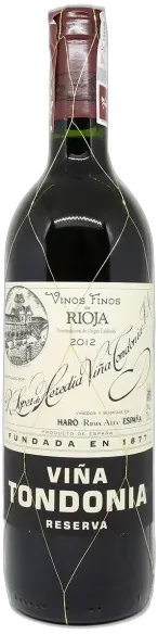 vue du vin Lopez de Heredia Espagne Viña Tondonia Reserva 2012