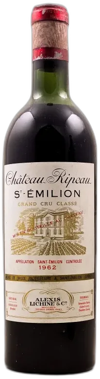 image du vin Ripeau Saint Emilion 1962