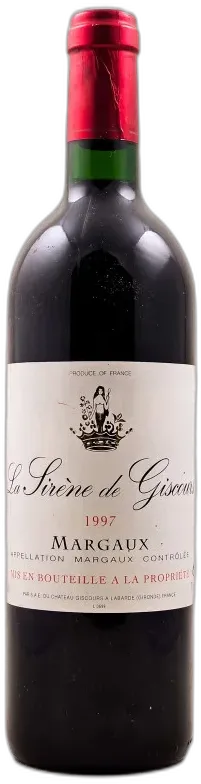 photos du vin la Sirène de Giscours Margaux 1997
