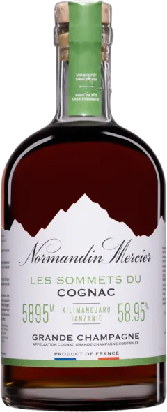 vue du vin Normandin-Mercier Cognac Grande Champagne "les Sommets du Cognac - Kilimandjaro Tanzanie"
