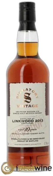 illustration du vin Linkwood 10 Ans 1st Fill Oloroso Butts 100 Proof Signatory Vintage