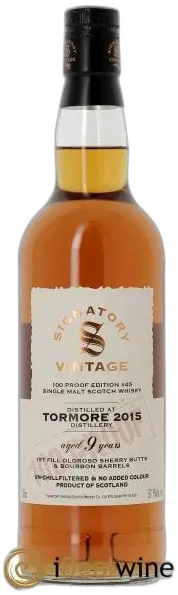 vue du vin Tormore 9 Ans 2015 1st Fill Oloroso Sherry Butts 100 Proof Signatory Vintage