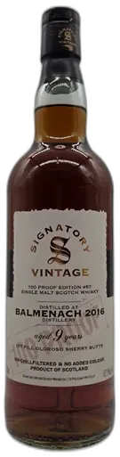 photo du vin Signatory Vintage Balmenach 2016 9 Ans 100 Proof 57
