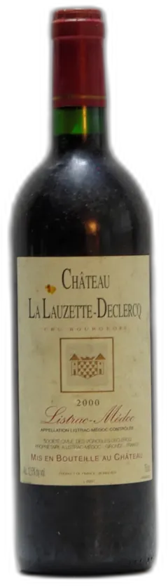 image du vin 2000 Château la Lauzette-Declercq, Listrac Médoc
