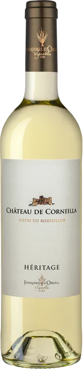 photo du vin Jonquères d’Oriola Château de Corneilla Héritage Côtes-du-Roussillon Blanc 2023