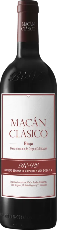 photos du vin Bodegas Benjamin de Rothschild & Vega Sicilia Macán Clásico Rioja Espagne Rouge 2019