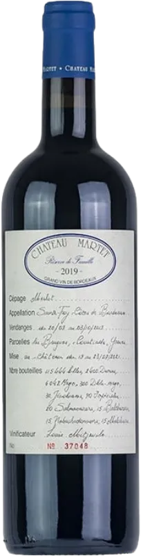 photos du vin Château Martet Réserve de Famille Sainte-Foy-Bordeaux Rouge 2020