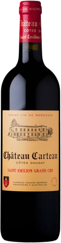vue du vin Château Carteau Saint-Emilion Grand Cru Rouge 2022