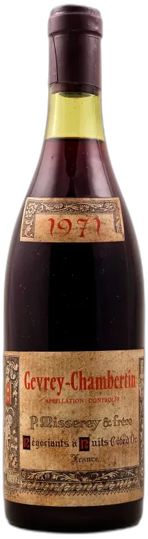 photo du vin P.Misserey Gevrey Chambertin 1971