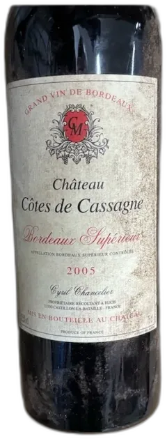 photos du vin Château Côtes de Cassagne Bordeaux Supérieur