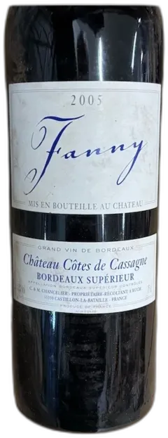 photo du vin Château Côtes de Cassagne Bordeaux Supérieur Fanny