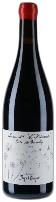 photo du vin Domaine Dupré Goujon Côte de Brouilly l’Héronde 2019