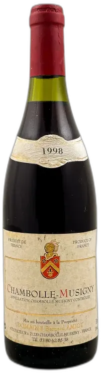 photo du vin Bernard Amiot Chambolle Musigny 1998