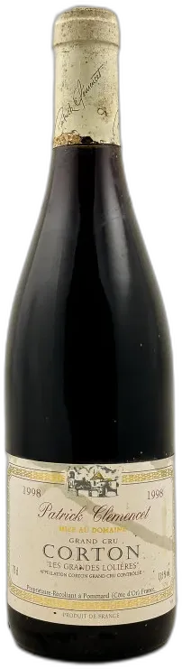 photo du vin Patrick Clémencet Corton "les Grandes Lolières" 1998