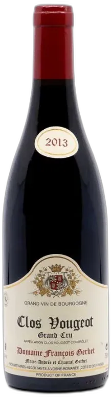 vue du vin Gerbet Francois Clos Vougeot Grand Cru 2013