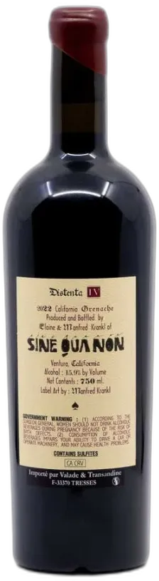 photos du vin Sine Qua Non Distenta Grenache