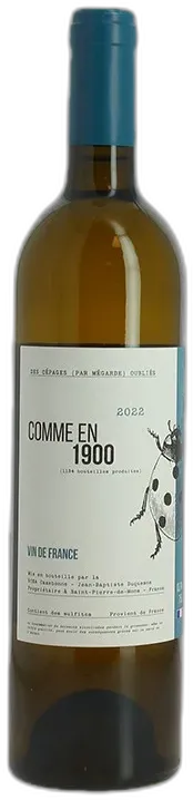 photo du vin Comme en 1900 Vin de France Blanc Château Cazebonne 2022