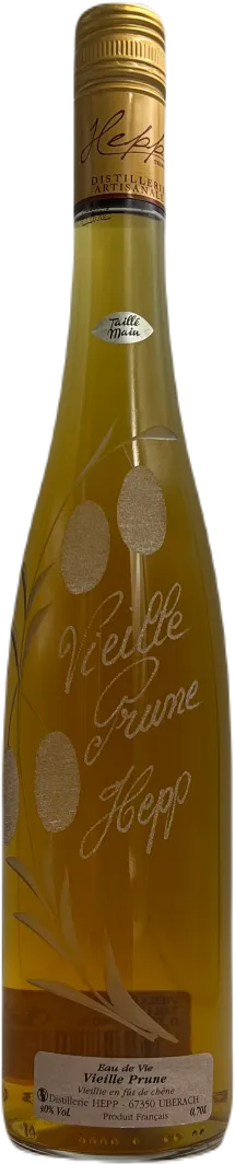 photos du vin Eau de Vie Vieille Prune Taillée Main Hepp
