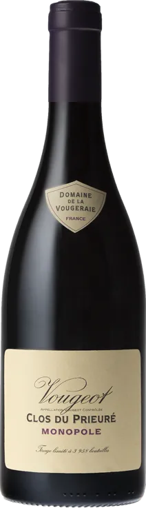 vue du vin Aoc Vougeot Clos du Prieuré Monopole Rouge 2022 Domaine de la Vougeraie