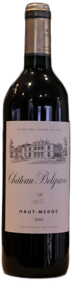 illustration du vin Haut Medoc 5 Eme Gcc 2003 Chateau Belegrave