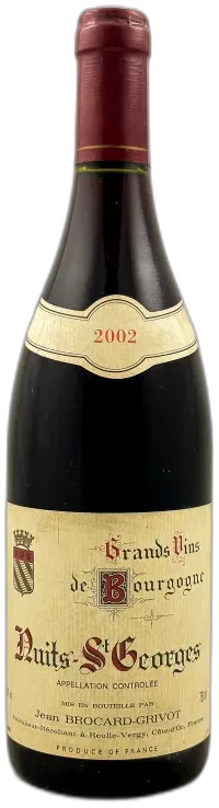 photo du vin Brocard-Grivot Nuits Saint Georges 2002