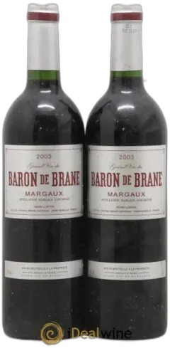photo du vin Baron de Brane Second Vin