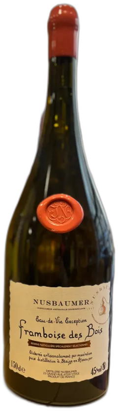 photos du vin Distillerie Nusbaumer Eau-de-Vie de Framboise Exception 45vol. Magnum en Bois