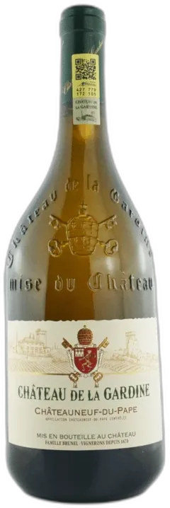 vue du vin Chateau la Gardine Chateauneuf du Pape Blanc 2023