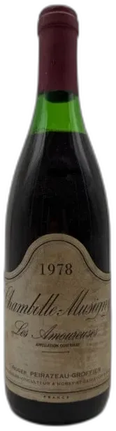 photo du vin Domaine Peirazeau Groffier Chambolle Musigny les Amoureuses 1978