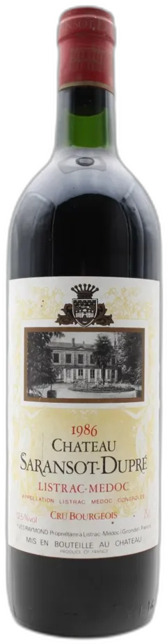 photo du vin Château Saransot-Dupré 1986