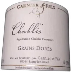 capture du vin Chablis "Grains Dorés"