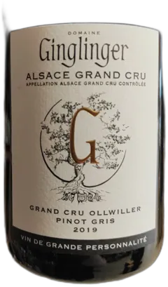 photos du vin Grand Cru Ollwiller Pinot Gris Ginglinger en Ligne