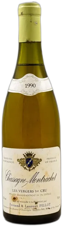 photo du vin Fernand & Laurent Pillot Chassagne Montrachet 1er Cru "Vergers" 1990