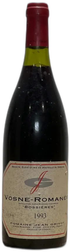 capture du vin Grivot Vosne-Romanée Bossiéres 1993