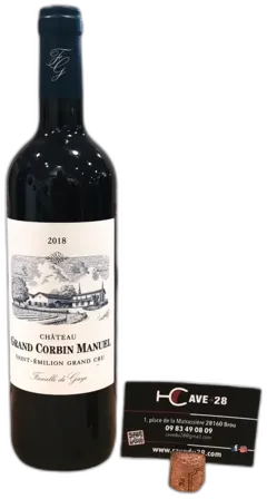 photo du vin Saint Émilion Grand Cru Grand Corbin Manuel