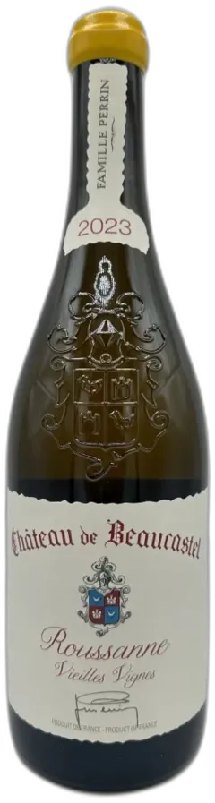image du vin Château de Beaucastel Vielles Vignes Roussanne Vallée du Rhône France