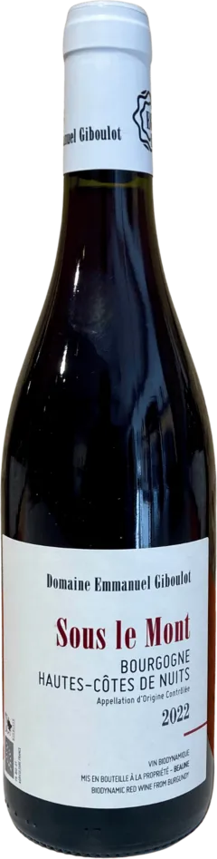 photo du vin Sous le Mont