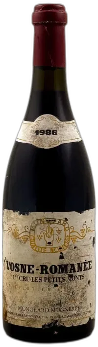 illustration du vin Mongeard Mugneret Vosne Romanée 1er Cru "Petits Monts" 1986