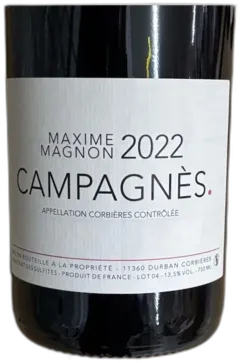 photo du vin Maxime Magnon Corbières Campagnès
