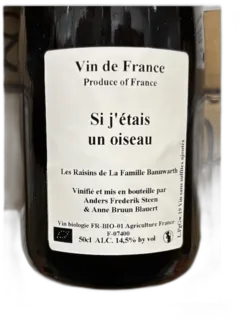 illustration du vin Anders Frederik Steen & Anne Bruun Blauert Vin de France si j’Étais un Oiseau