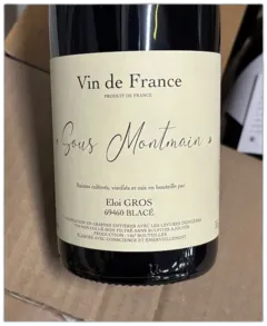 illustration du vin Eloi Gros Vin de France Sous Montmain