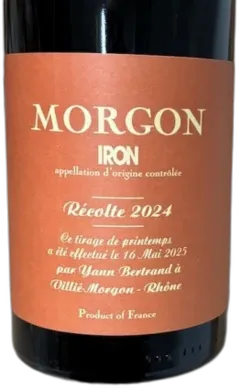 photos du vin Domaine les Bertrand Morgon Iron