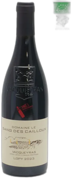 aperçu du vin Domaine Sang des Cailloux Vacqueyras Lopy 2023