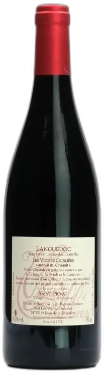 photo du vin les Vignes Oubliées "Cinsault" jb Granier