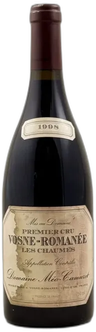 photos du vin Méo Camuzet Vosne Romanée 1er Cru "les Chaumes" 1998