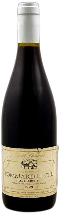 photo du vin Patrick Clémencet Pommard 1er Cru "Charmots" 1999