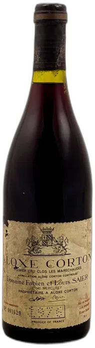 photo du vin Domaine f & l Saier Aloxe Corton "Clos les Maréchaudes" 1976
