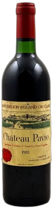 vue du vin Pavie Saint Emilion 1981
