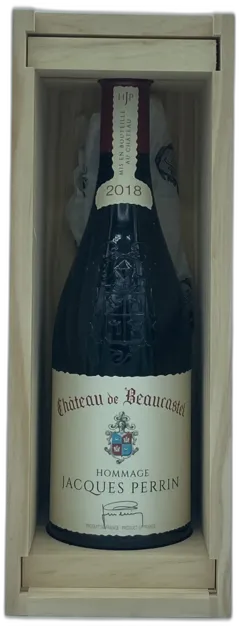 photo du vin Rhône Châteauneuf-du-Pape Hommage Jacques Perrin 2018 Domaine Beaucastel